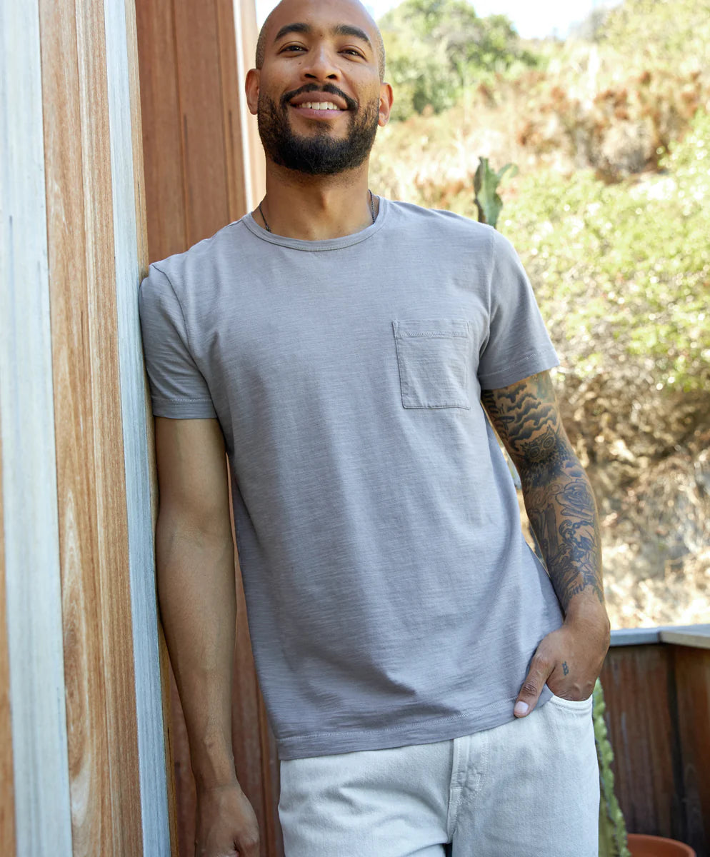 Outerknown Saltwater Slub Pocket Tee - Dovetail - BHI