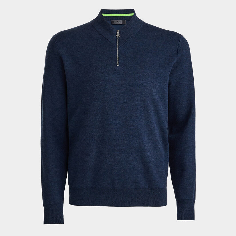 Gfore - V Neck Merino Wool Quarter Zip Sweater - Ink - BHI