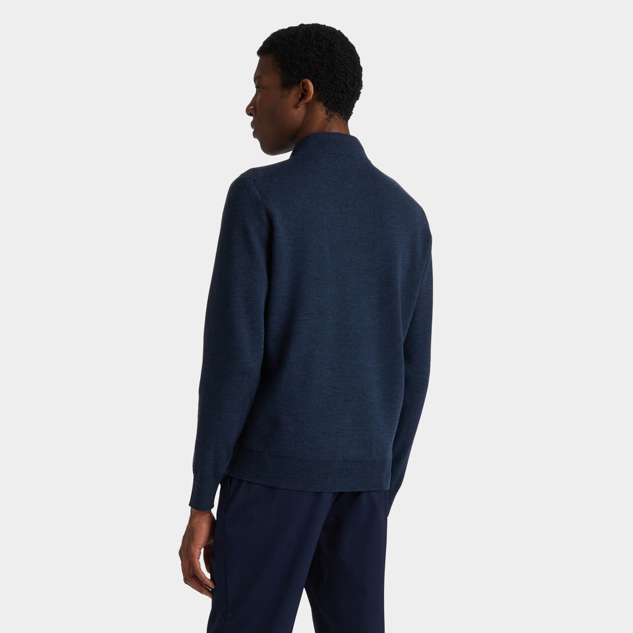 Gfore - V Neck Merino Wool Quarter Zip Sweater - Ink - BHI