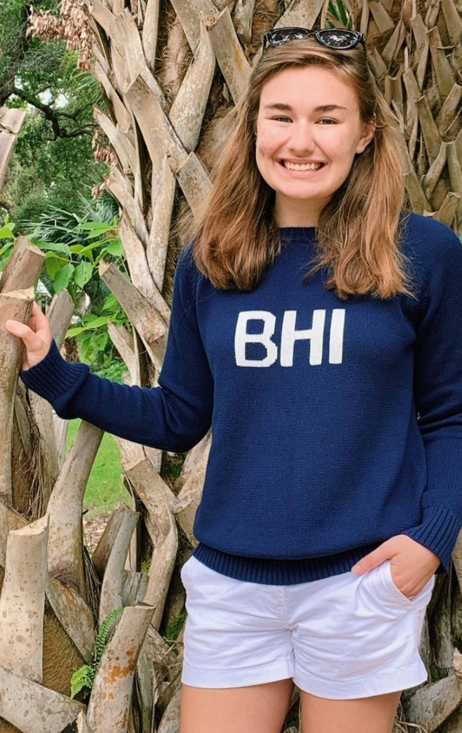 Ellsworth & Ivey Women’s BHI Sweater - Block Letters - BHI