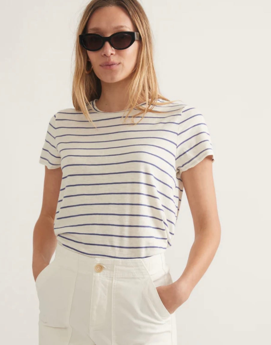 Marine Layer Women’s Swing Crew T - Tide - BHI