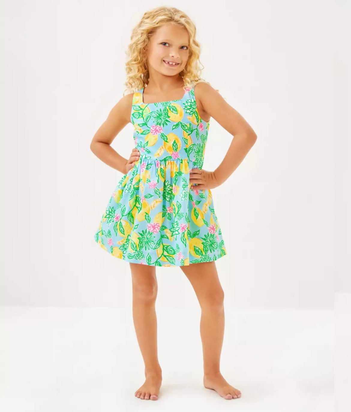 Lilly Pulitzer Girl’s Belle Fleur Dress - Bluette/Make Lemonade - BHI