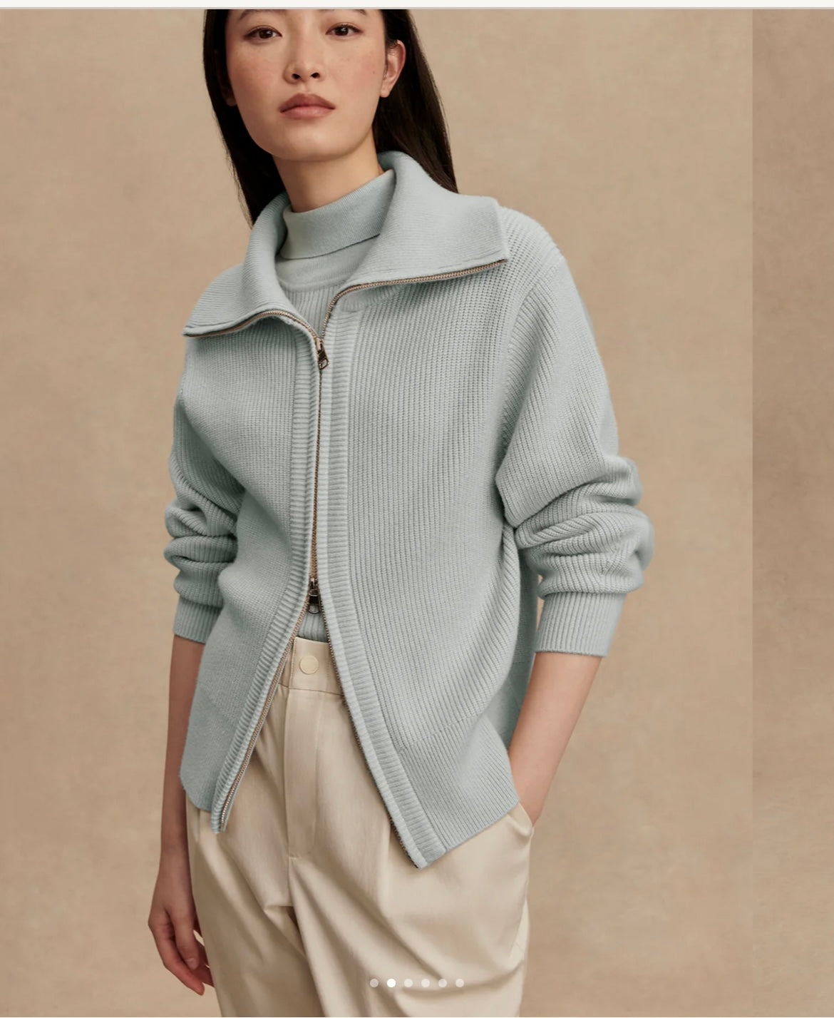 Varley Enrico Knit Jacket - Wisk Blue - BHI