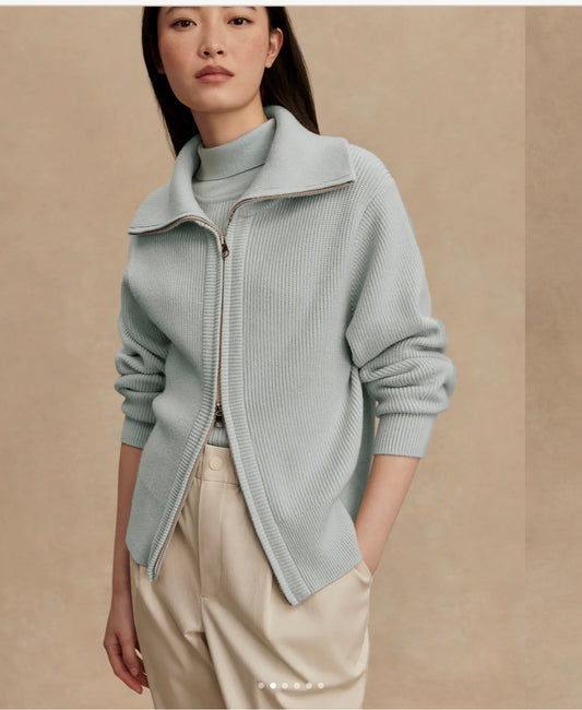 Varley Enrico Knit Jacket - Wisk Blue - BHI