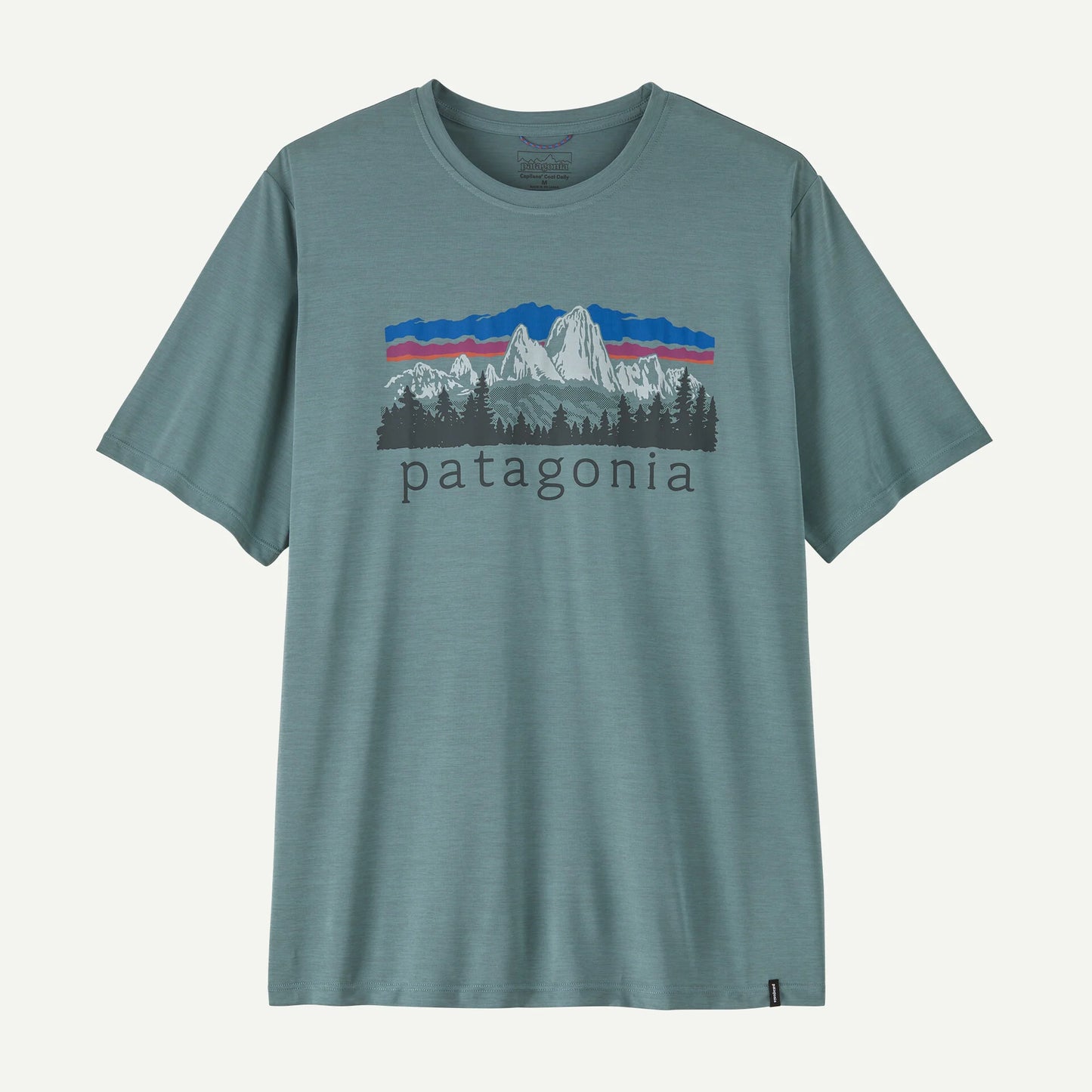 Patagonia Men's Capilene® Cool Daily Shirt - Fitz Roy Foothills | Blue Sage - Light Blue Sage