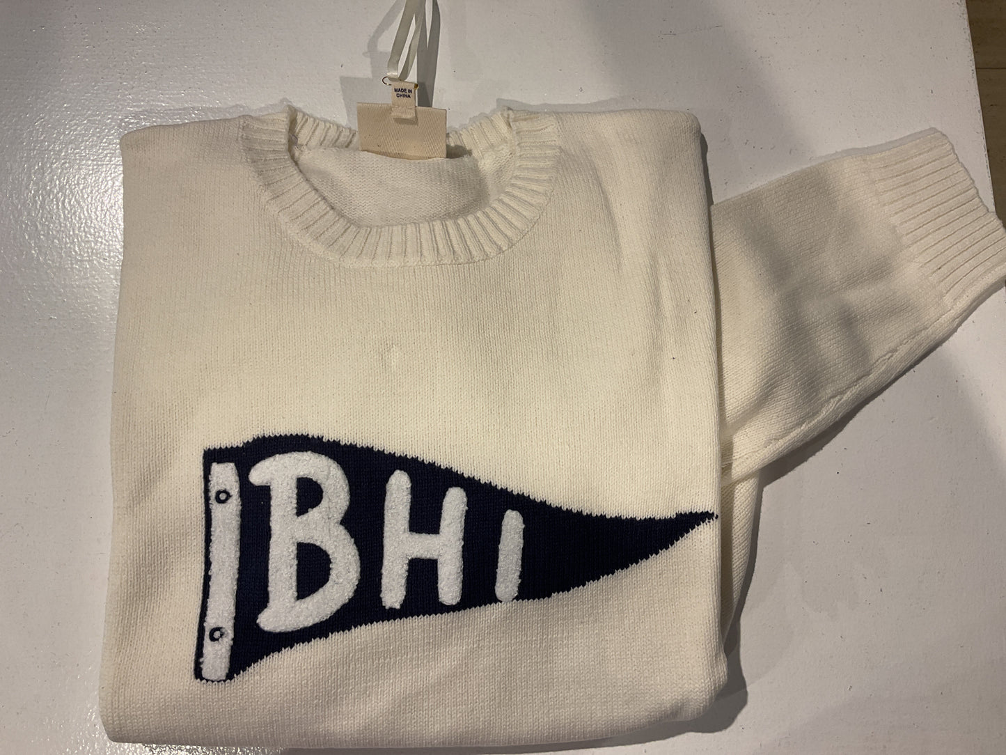 Ellsworth and Ivey Women’s BHI Pennant Flag Sweater - BHI