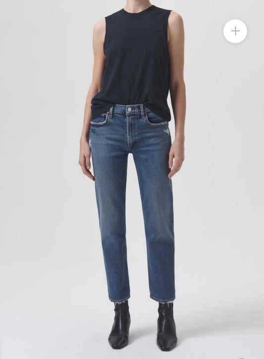 Agolde Women’s Kye Mid Rise Straight Crop Jeans - BHI