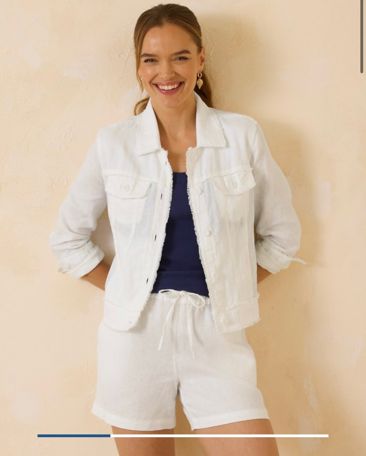 Tommy Bahama Two Palms Raw Edge Jacket - White - BHI
