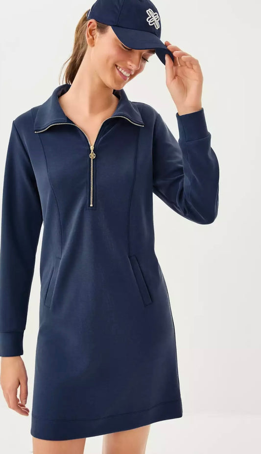 Lilly Pulitzer Eleni UPF 50 Dress - Low Tide Navy - BHI