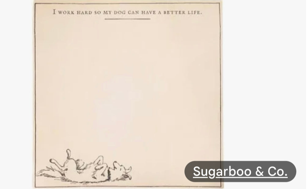 Notepad - Sugarboo & Co - I Work Hard - BHI