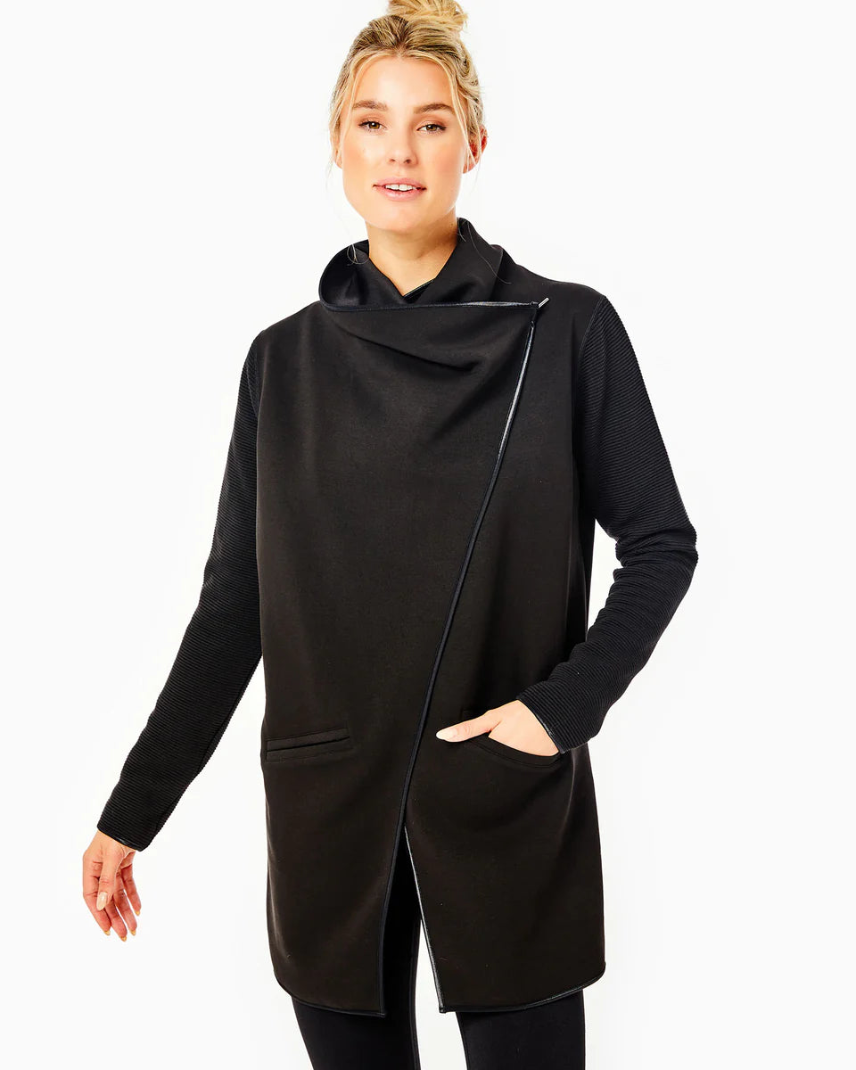Wrap Jacket - BLACK- F23AB018-Addison Bay