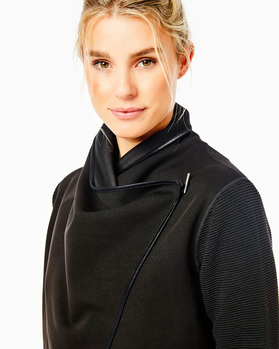 Wrap Jacket - BLACK- F23AB018-Addison Bay