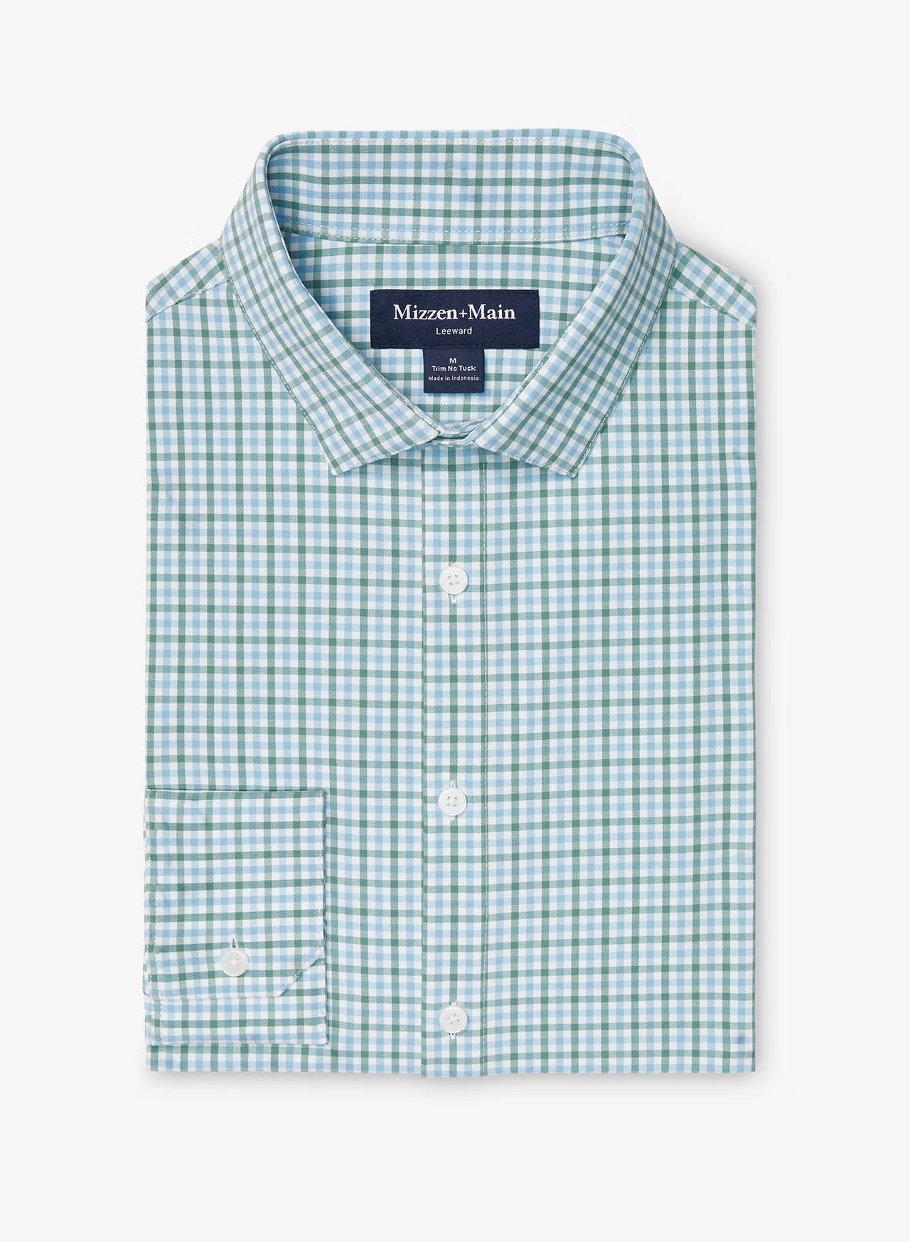 Mizzen + Main Leeward No Tuck LS Dress Shirt - Light Blue Oaklawn Plaid - BHI