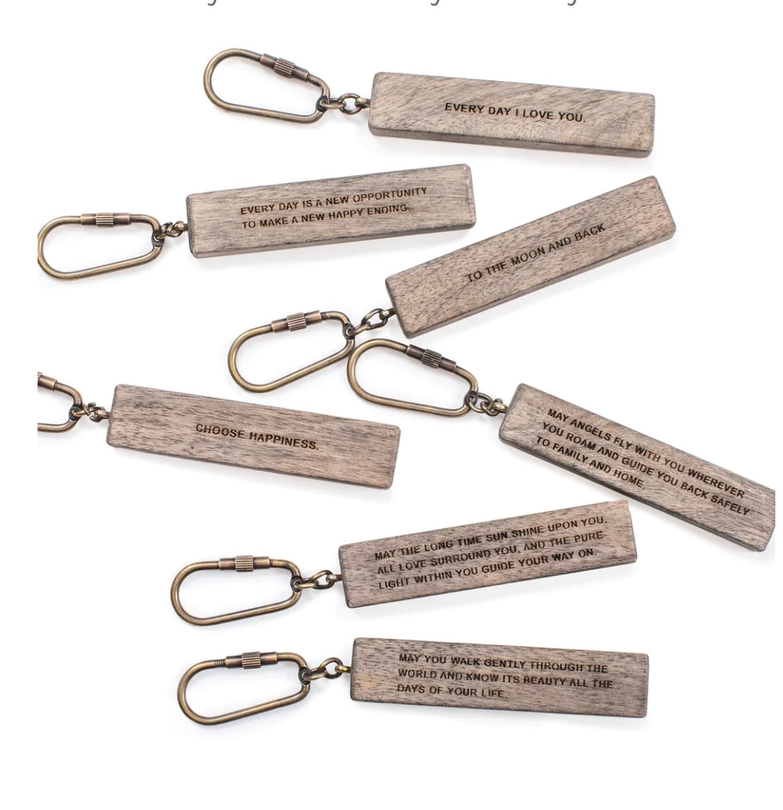 Sugarboo & Co Wood Quote Keychain - BHI