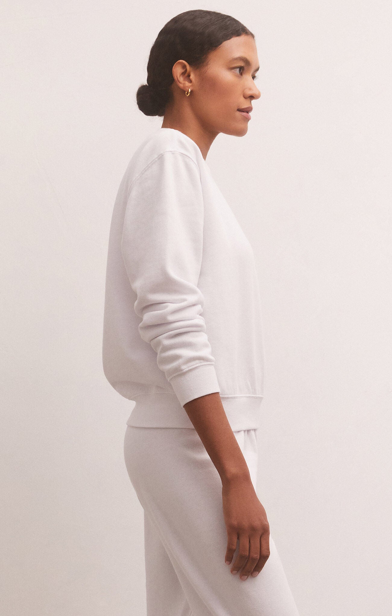 CLASSIC CREW SWEATSHIRT- WHITE - ZT213285S- Z SUPPLY