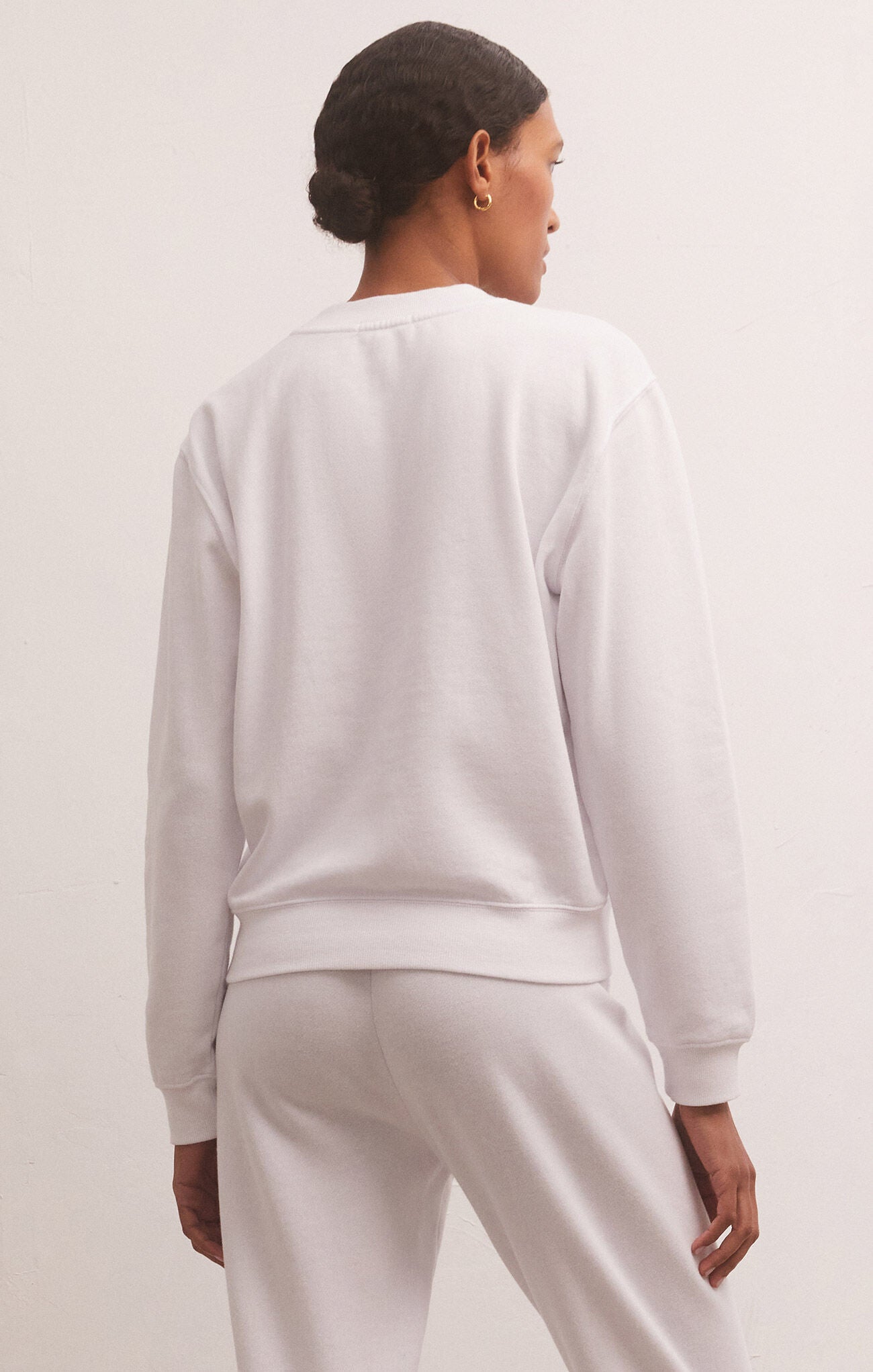 CLASSIC CREW SWEATSHIRT- WHITE - ZT213285S- Z SUPPLY