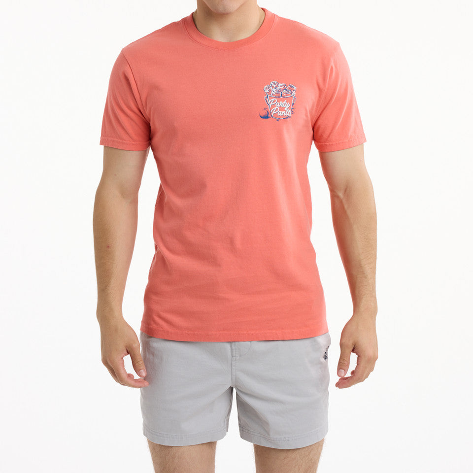 Part Pants Buckets And Bogeys T-Shirt Coral Silk