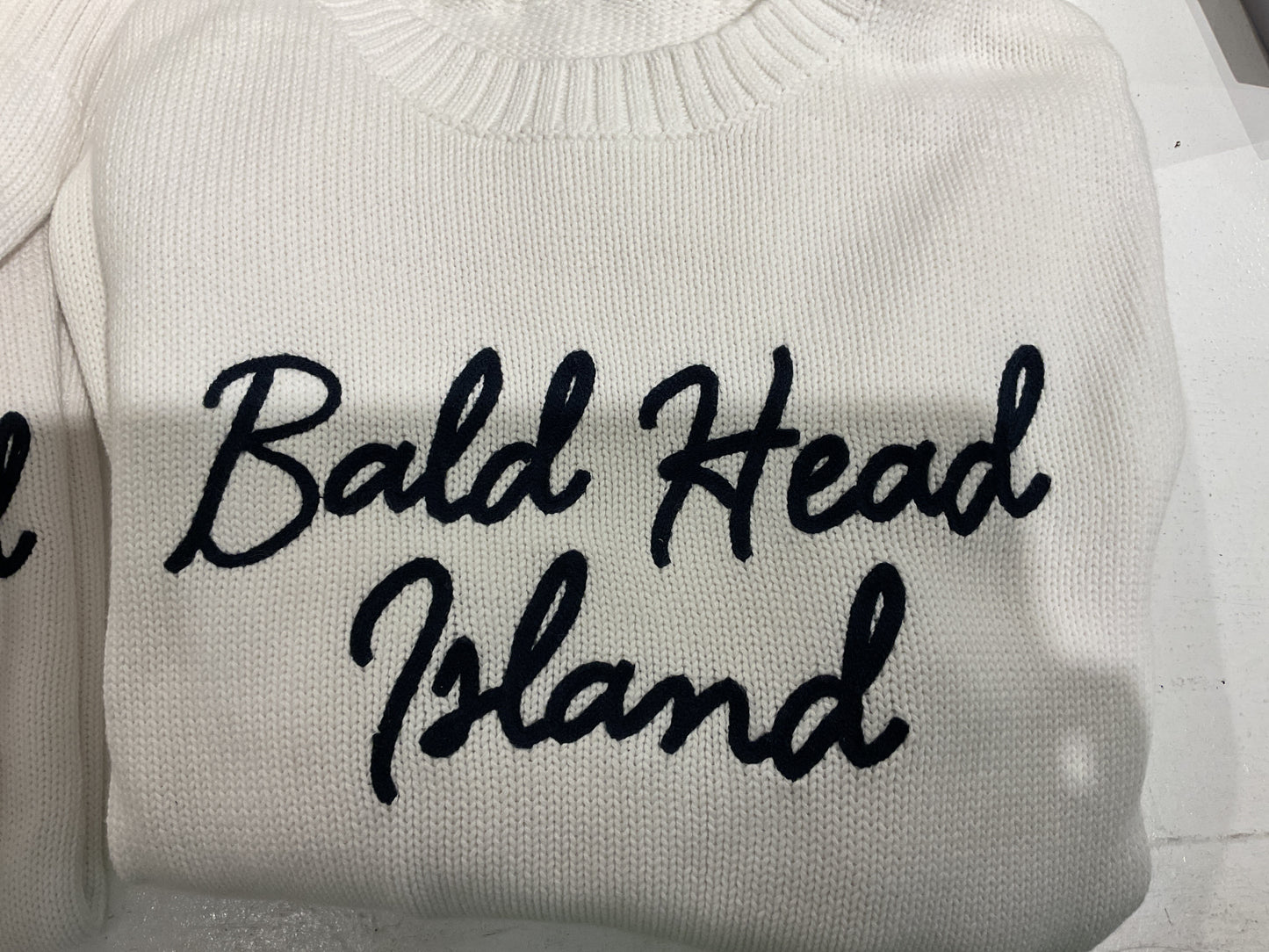 Duffield Land BHI Cursive Print Sweater - BHI