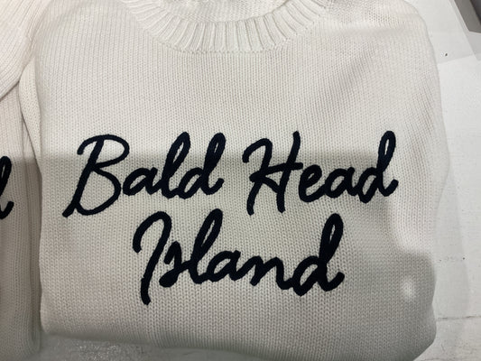 Duffield Land BHI Cursive Print Sweater - BHI
