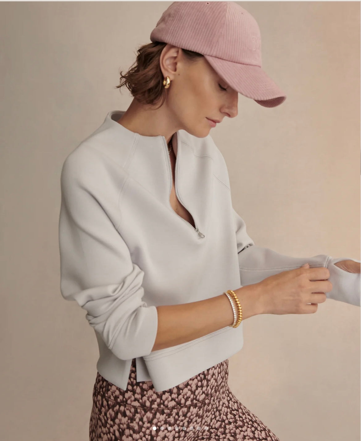 Varley Ebba Half Zip Midlayer - Snow White - BHI