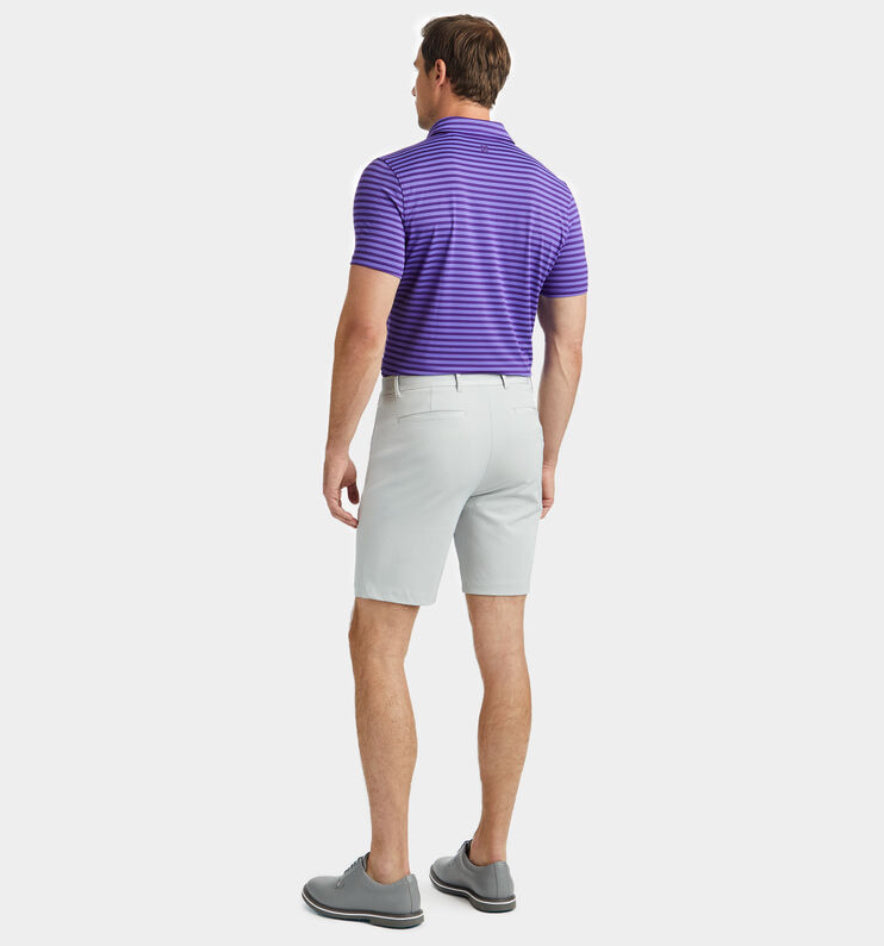 Gfore Men’s Perforated Stripe Tech Jersey Modern Spread Collar Polo - Msum - BHI