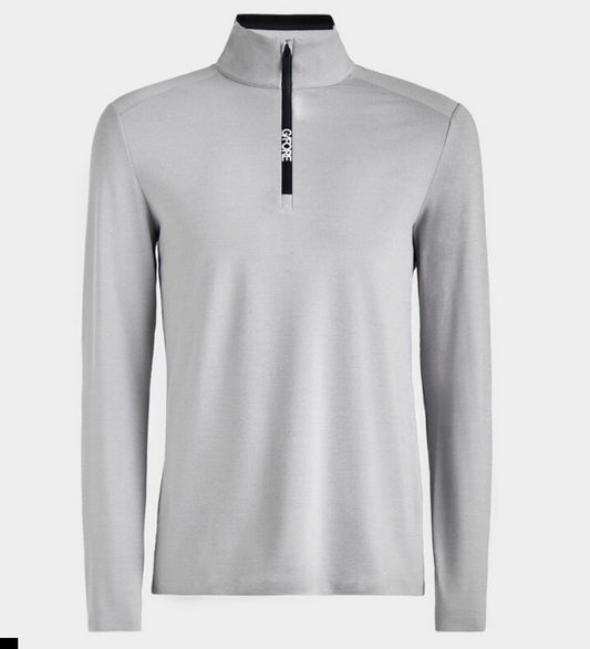 Gfore Men’s Brushed Back Tech Quarter Zip Pull Over - Light Heather Grey -BHI