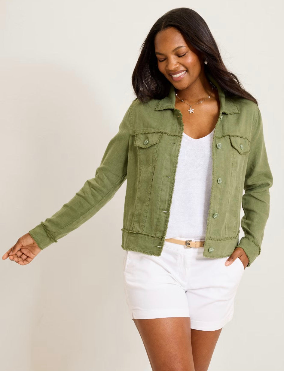 Tommy Bahama - Two Palms Raw Edge Jacket Ladies Tea Leaf