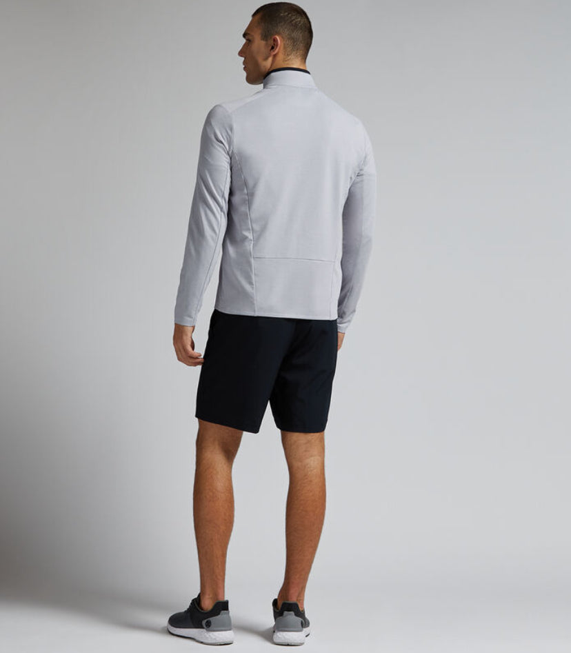 Gfore Men’s Brushed Back Tech Quarter Zip Pull Over - Light Heather Grey -BHI