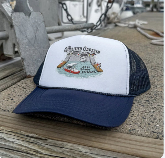 The Qualified Captain - Boat Ramp Champ Foamie Trucker Hat - BHI
