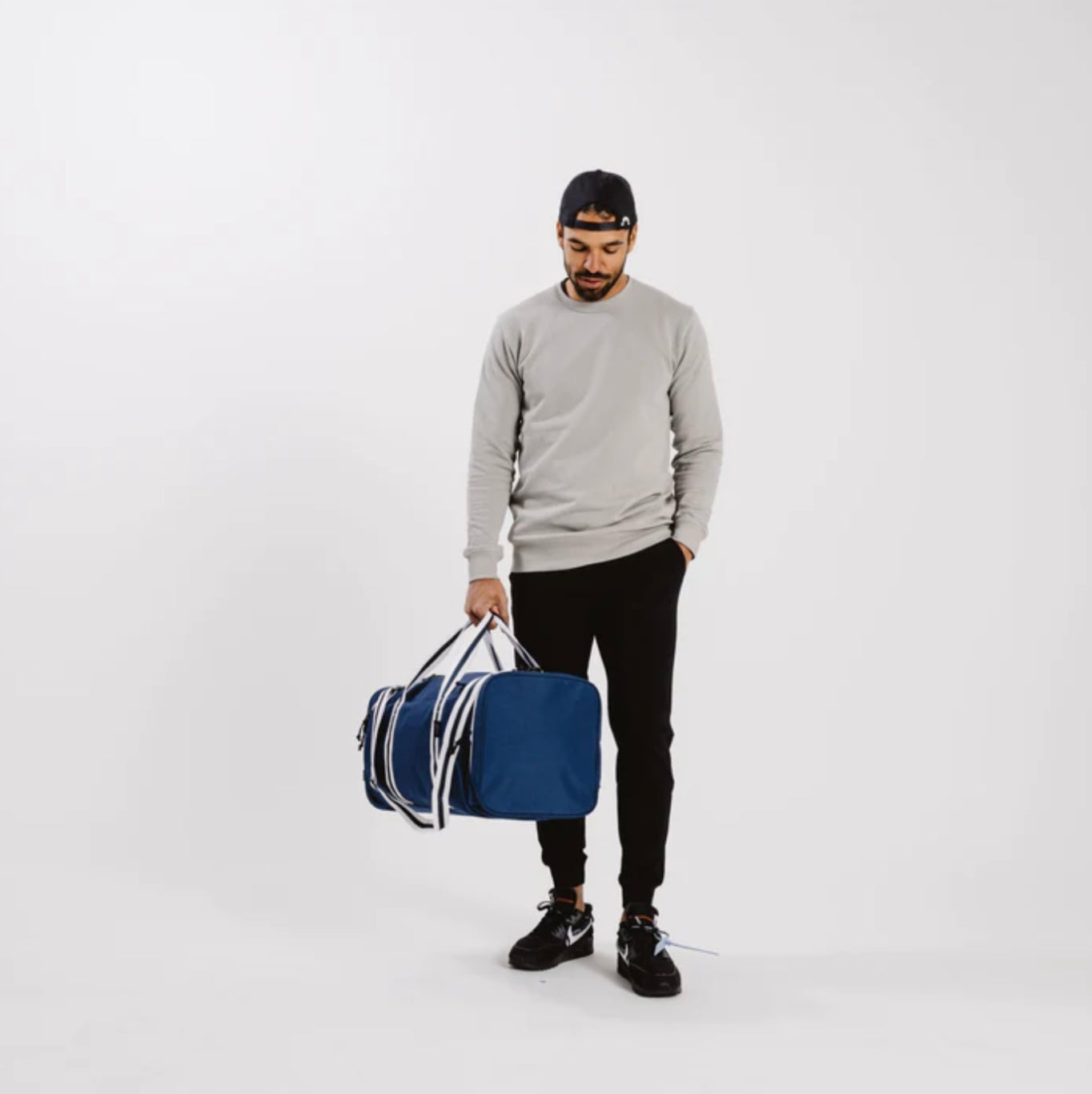 Letterman Duffle Bag - Navy- Jones Sport Co