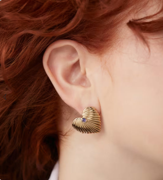 Alex & Ani - Puffy Heart Statement Earrings - BHI