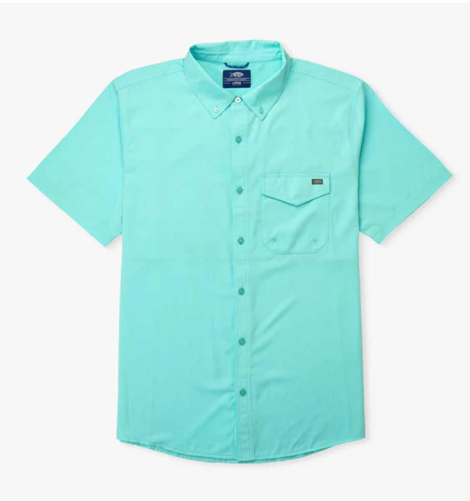 AFTCO Men’s Palomar Tech SS Button Down Shirt - BHI