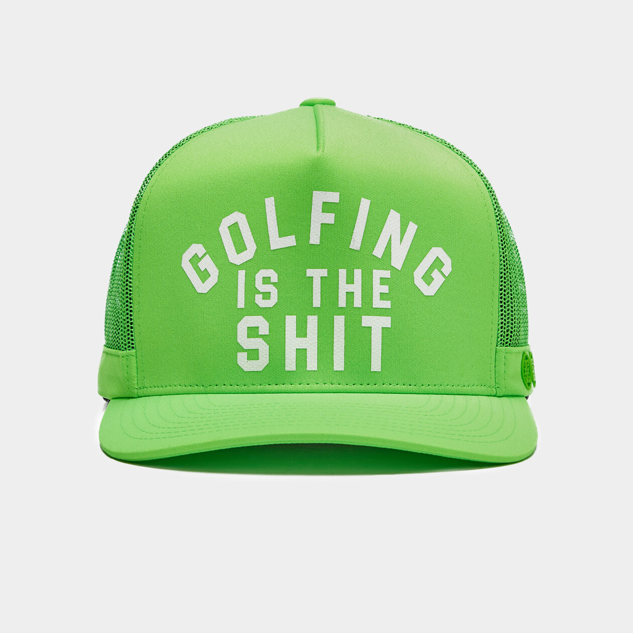 GOLFING IS THE SH*T INTERLOCK KNIT TRUCKER HAT - Gecko - G4AF23H128 - Gfore
