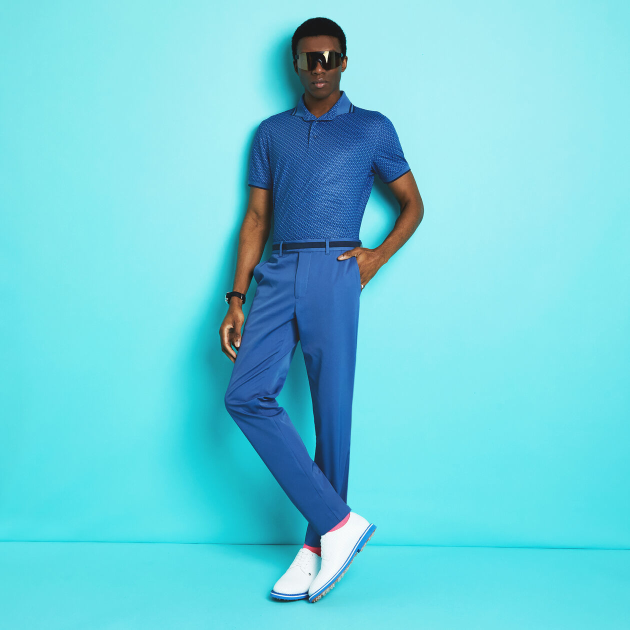 Gfore G Link Banded Sleeve Tech Jersey Polo - Navy - BHI