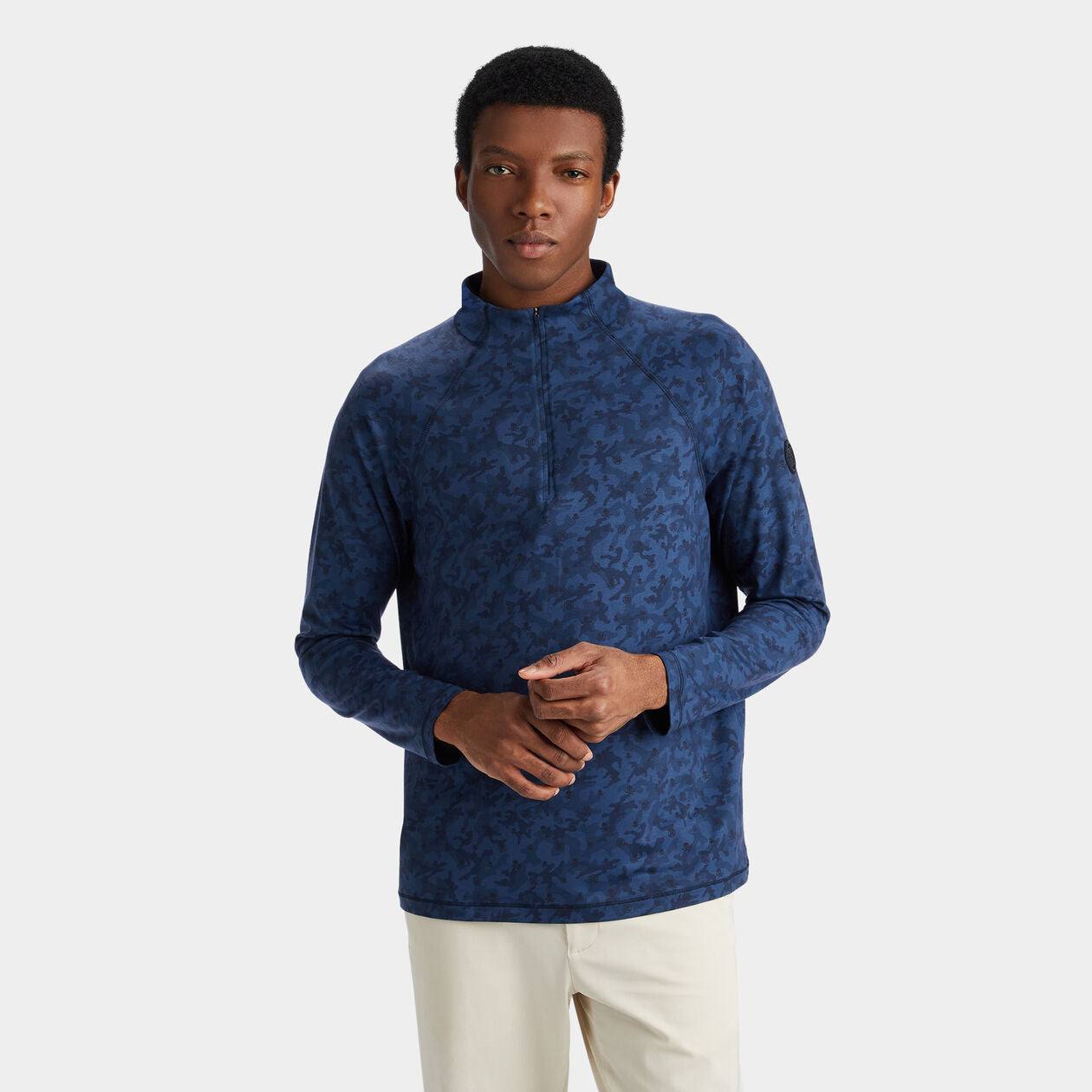ICON CAMO LUXE QUARTER ZIP MID LAYER - Twilight - G4MF23K123B - Gfore