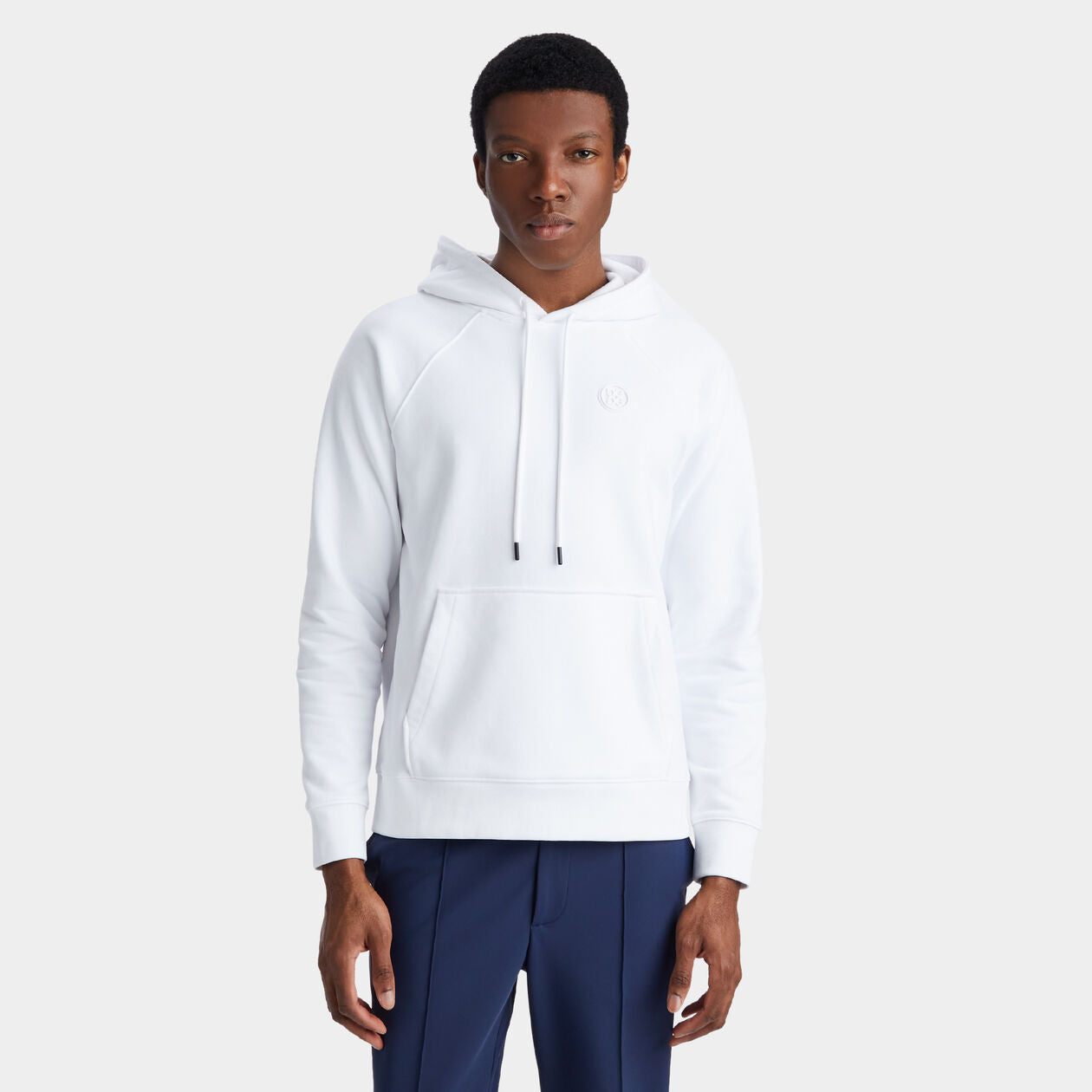 Gfore Men’s Circle G French Terry Hoodie - Snow - BHI