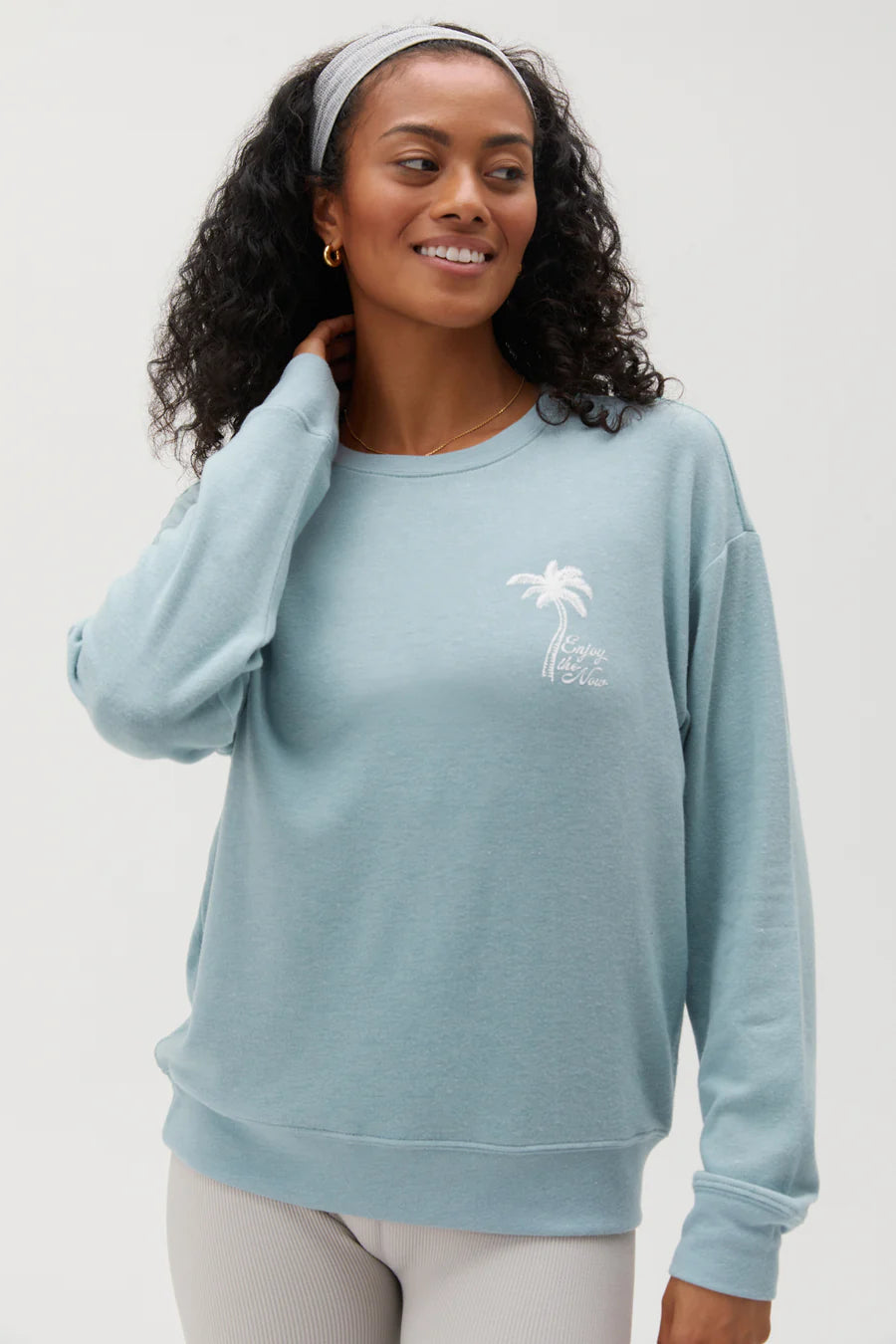 Enjoy The Now Savasana Sweater - SP30417037 - Stormy Blue - Spiritual Gangster