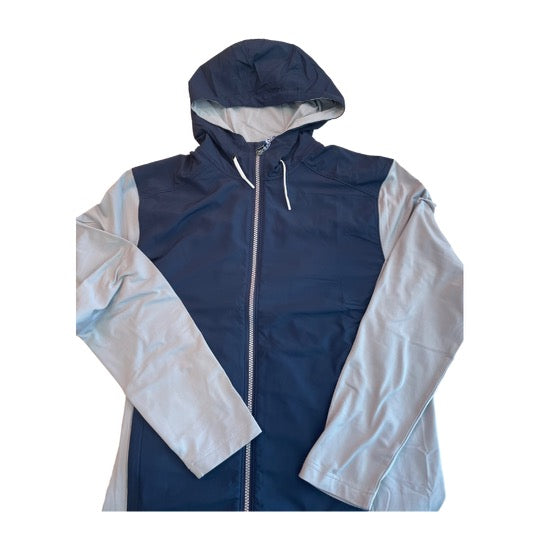 FULL ZIP HOODIE-NAVY| GREY- BALDHEAD BLUES