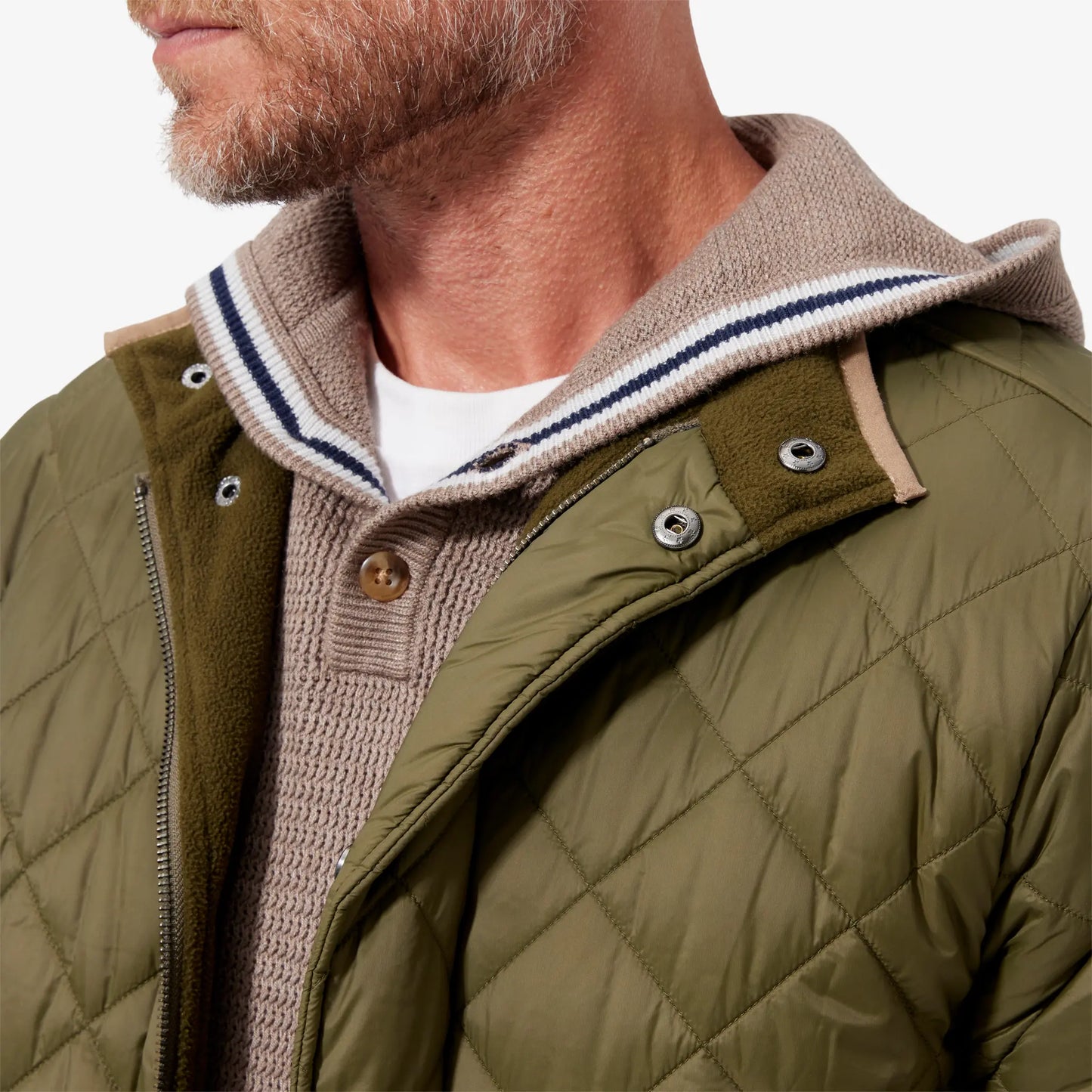 Mizzen & Main - Belmont Quilted Jacket - Olive Night - BHI