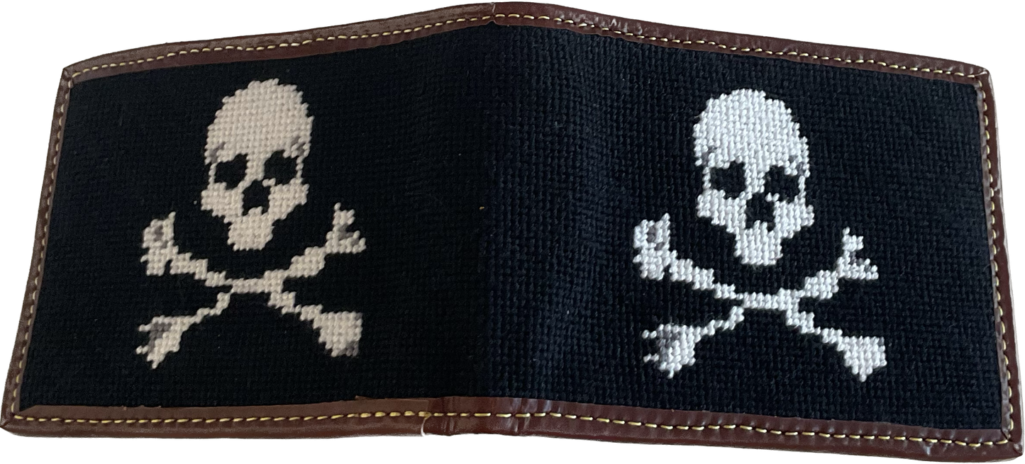 Wallets - Black/white skull - Baldhead Blues