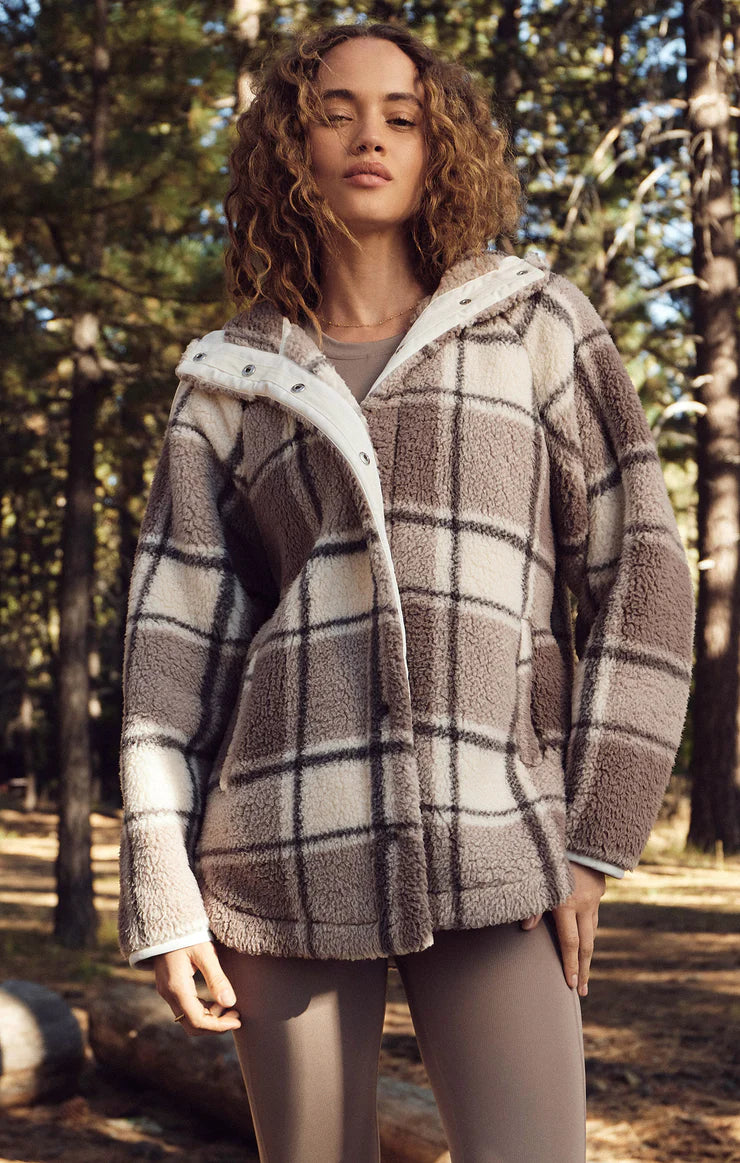 Grey plaid hotsell jacket womens