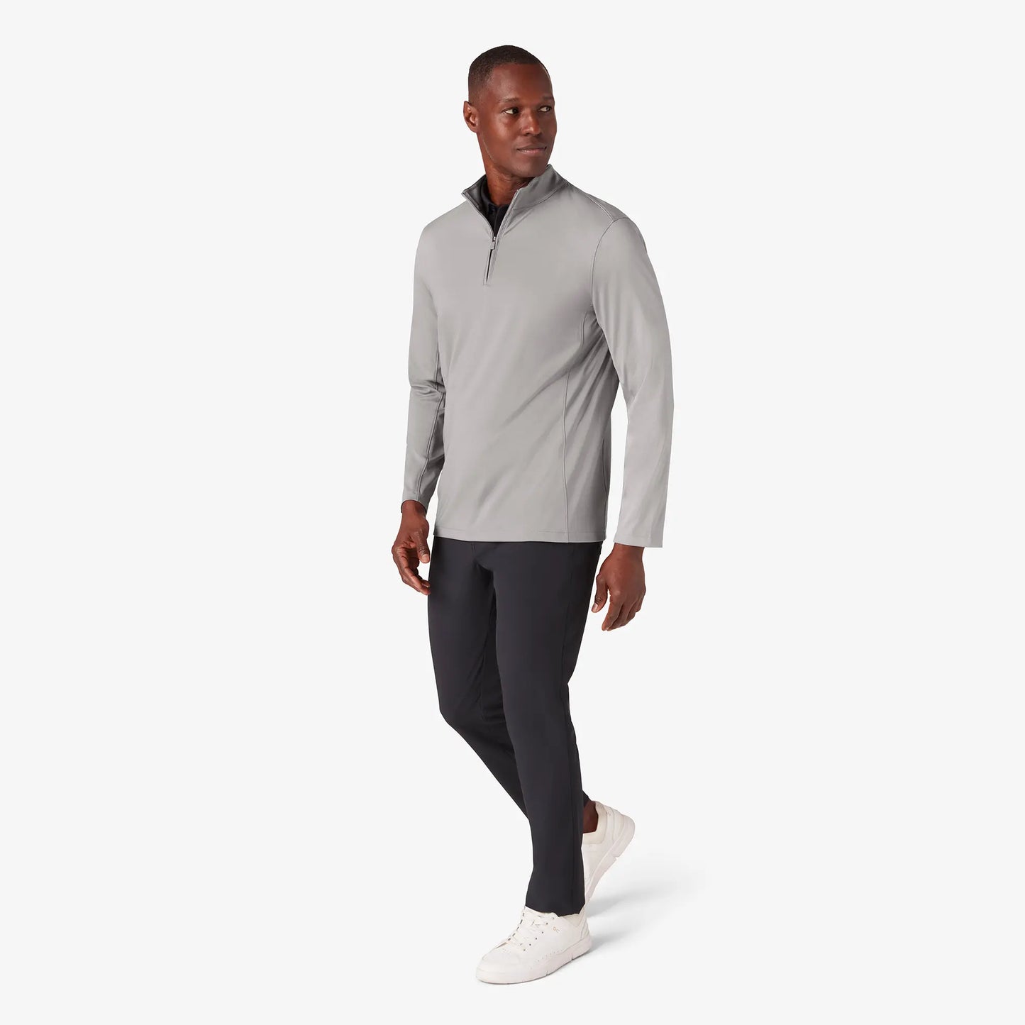 Mizzen + Main Keeton Quarter Zip - Nickle Heather - BHI