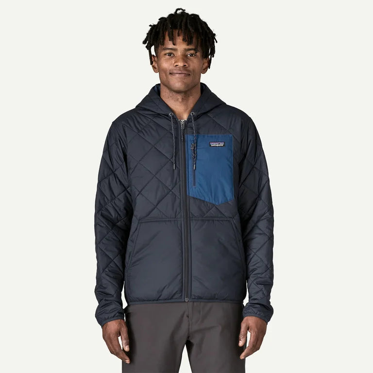 Patagonia Men’s Diamond Quilted Bomber Hoody Jacket - New Navy - BHI