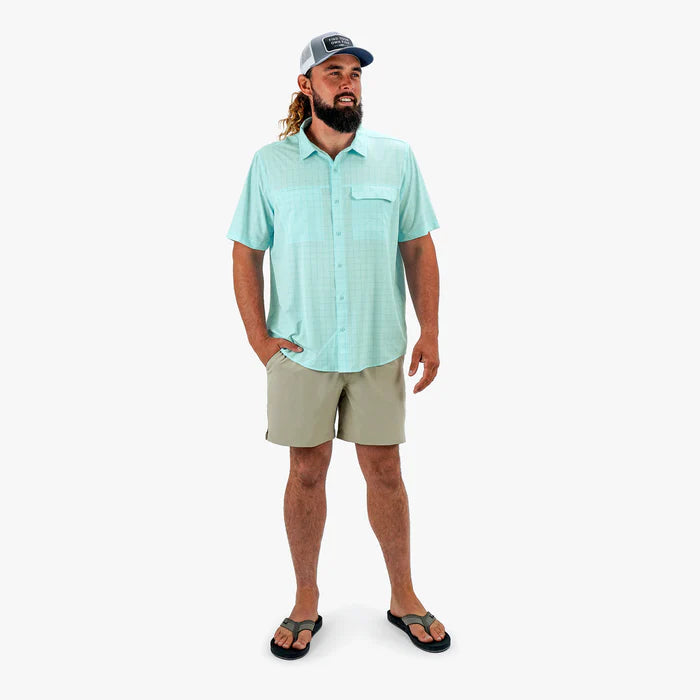 AFTCO Air O’ Mesh SS Button Down Shirt - Salt Air - BHI
