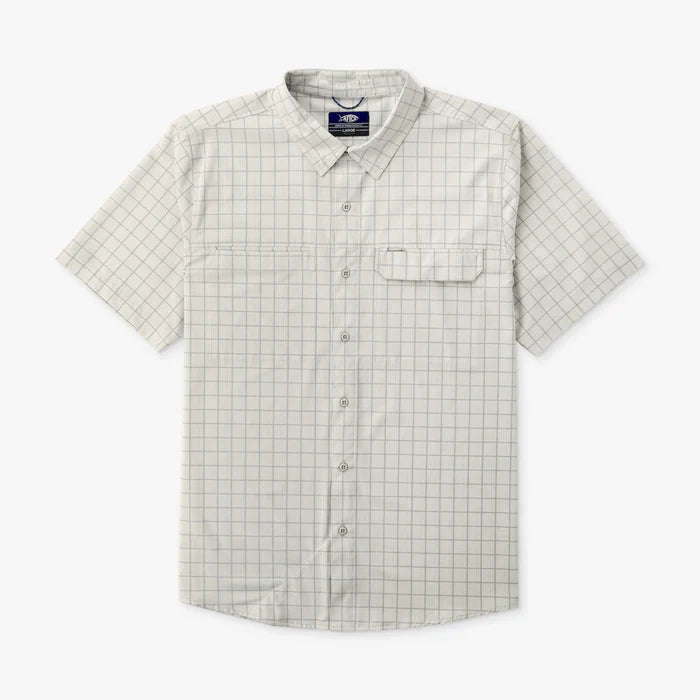 AFTCO Air-O Mesh Printed SS Button Down Shirt - BHI