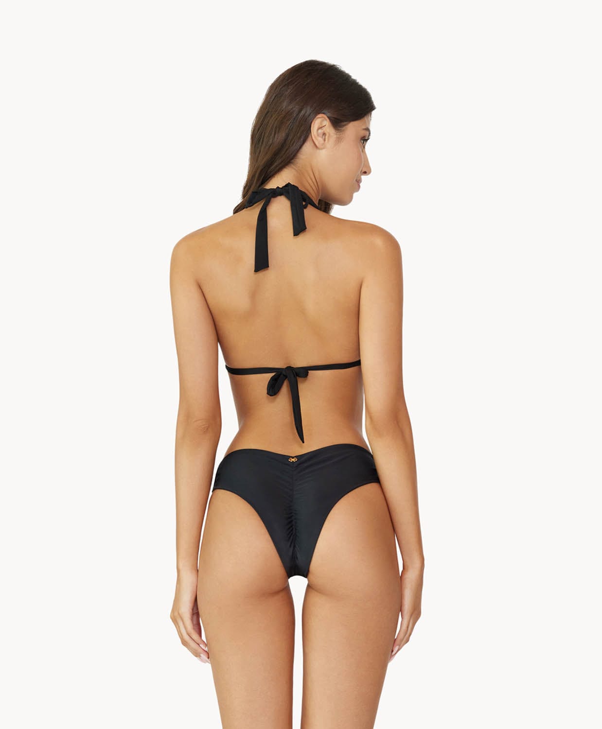 PQ Swim - Midnight Gold Ruched Bikini Bottom - BHI