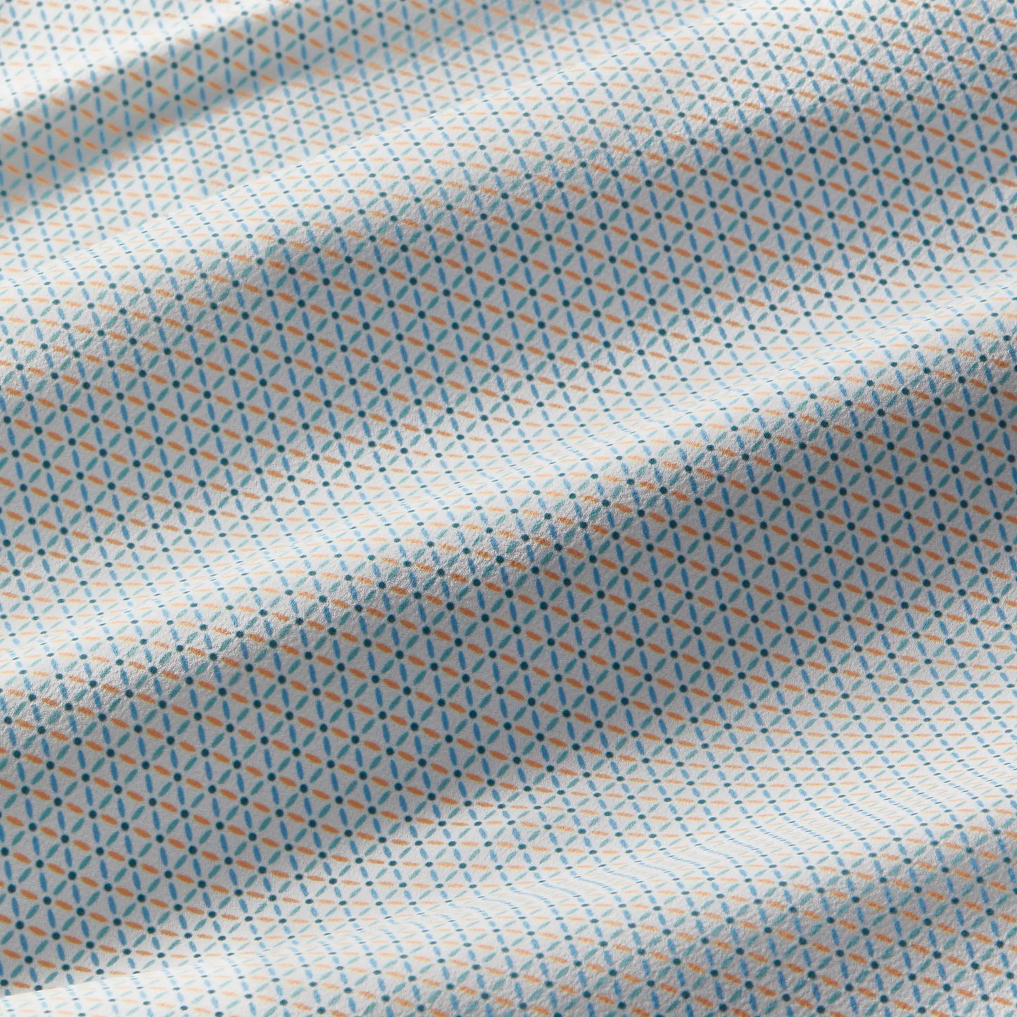 Mizzen + Main Monaco LS Classic Dress Shirt - Cyan Triangle Geo - BHI