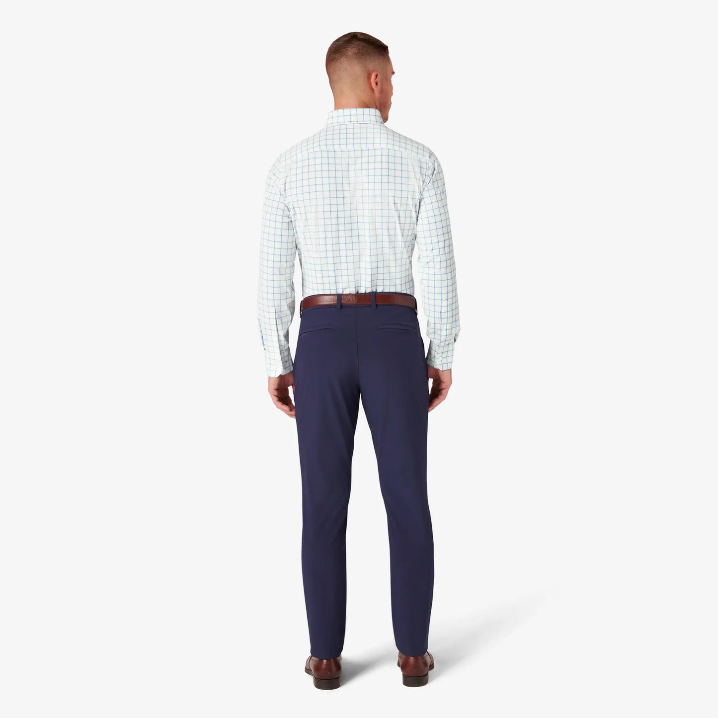 Mizzen + Main Monaco LS Classic Dress Shirt - White Hyde Plaid - BHI