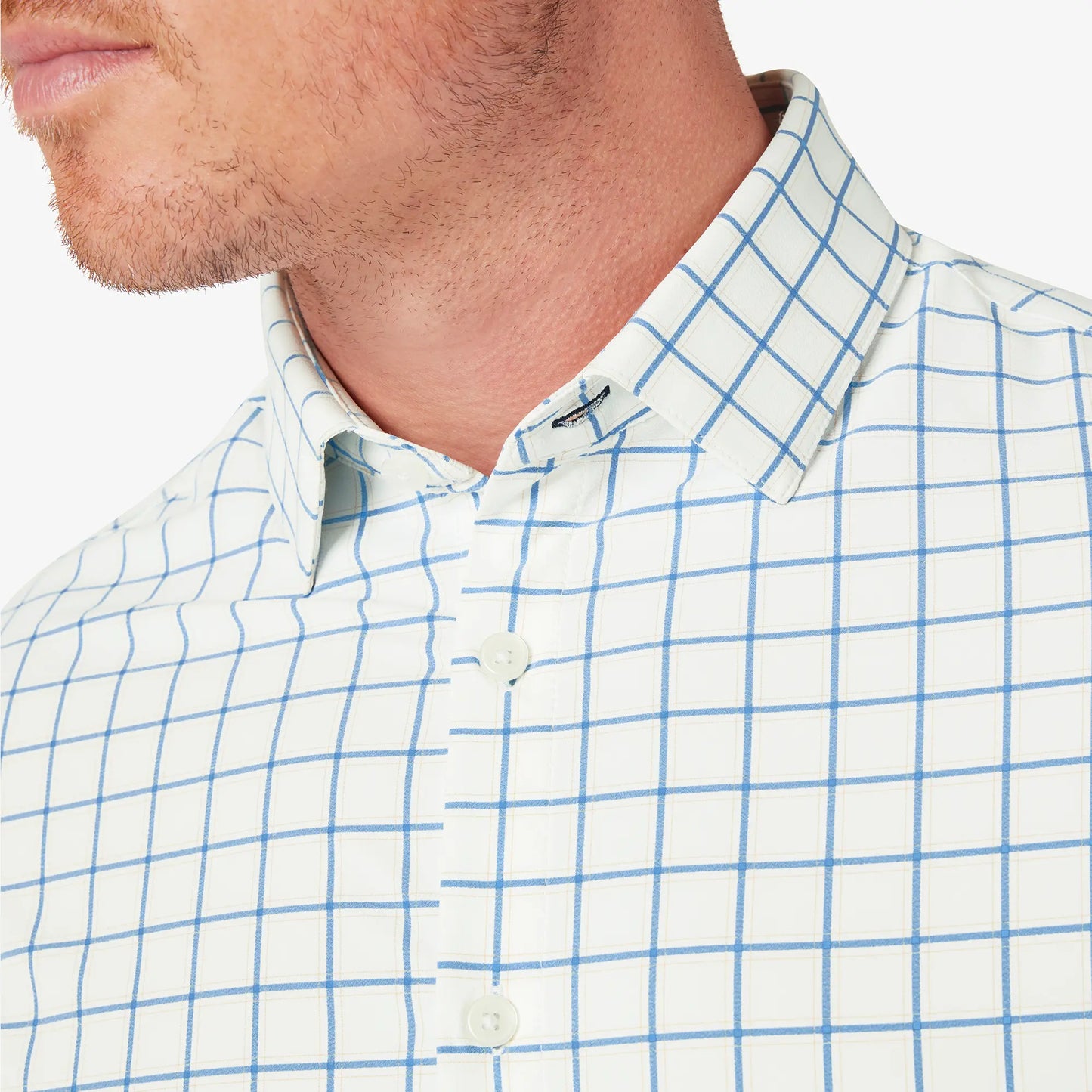 Mizzen + Main Monaco LS Classic Dress Shirt - White Hyde Plaid - BHI