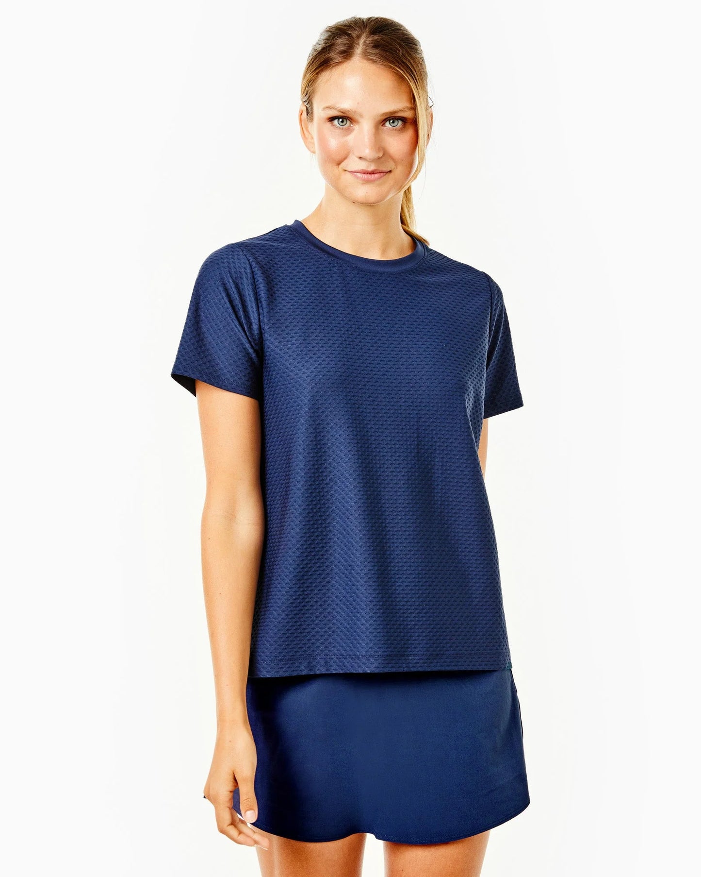 Addison Bay Walnut Short Sleeve - Navy- BHI